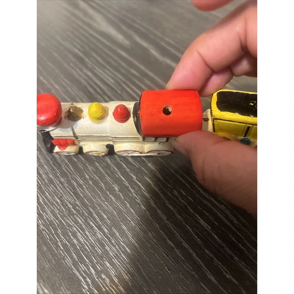 Vintage Birthday Cake Candle Holders Cho Cho Circus Train Ceramic MG Japan